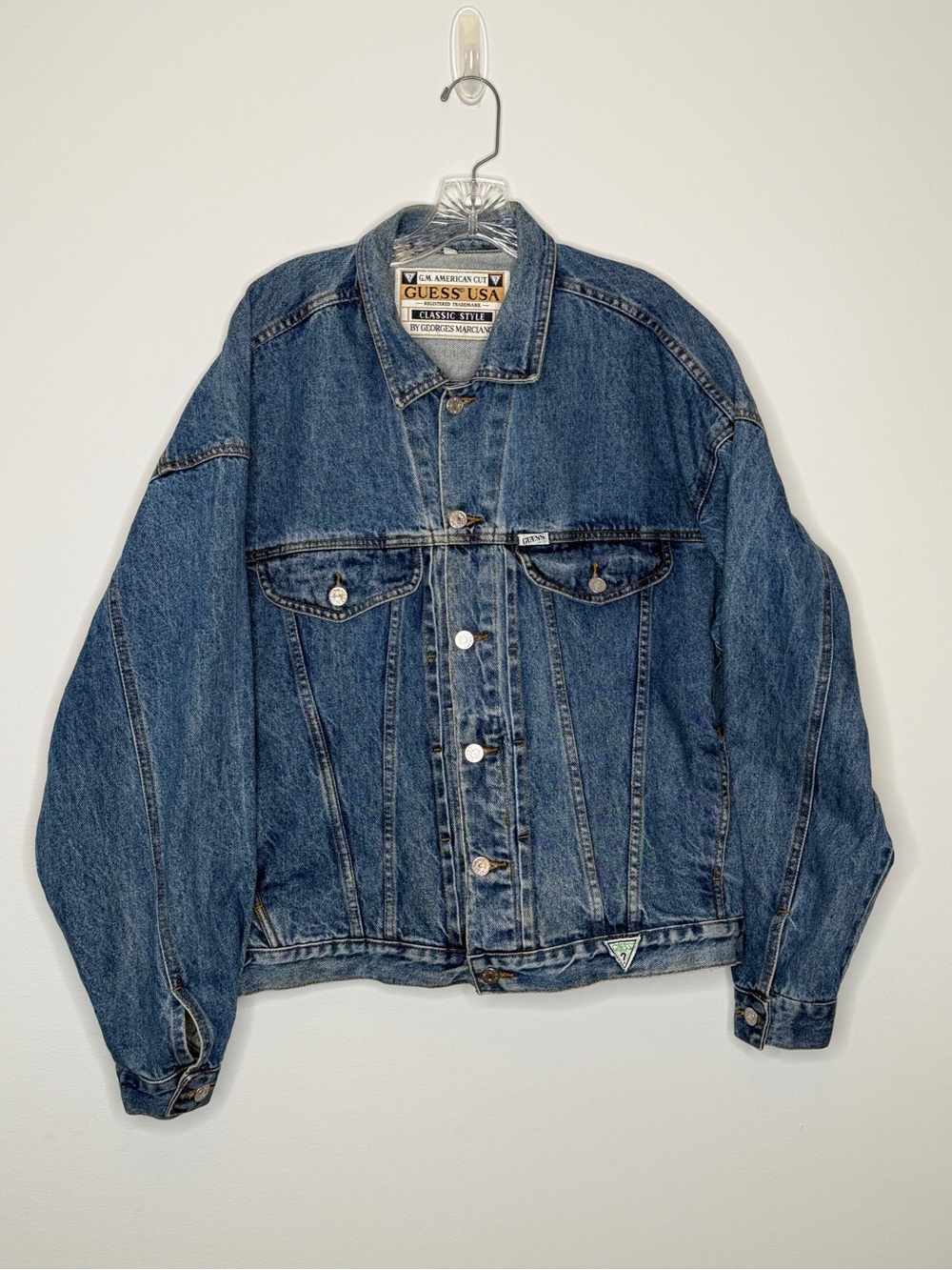 Guess USA American Cut Georges Marciano Vintage Classic Style Cotton Denim Jacke